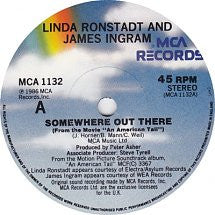Linda Ronstadt - Somewhere Out There - Used Vinyl Record 7" image 7