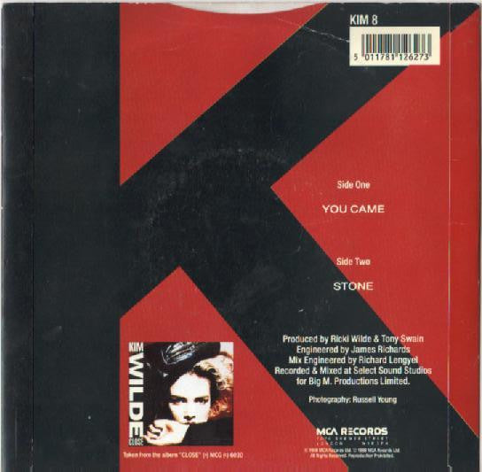Kim Wilde - You Came - Used Vinyl Record 7" image 6