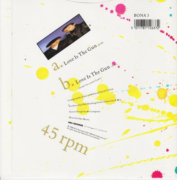 Blue Mercedes - Love Is The Gun - Used Vinyl Record 7" image 6