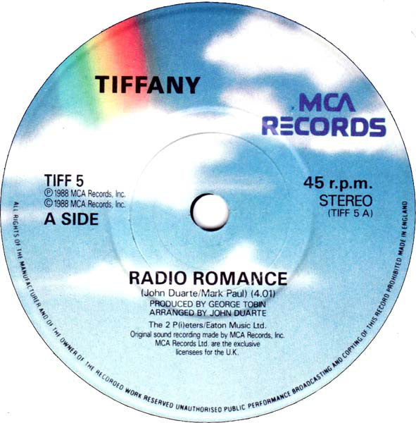 Tiffany - Radio Romance - Used Vinyl Record 7" image 7