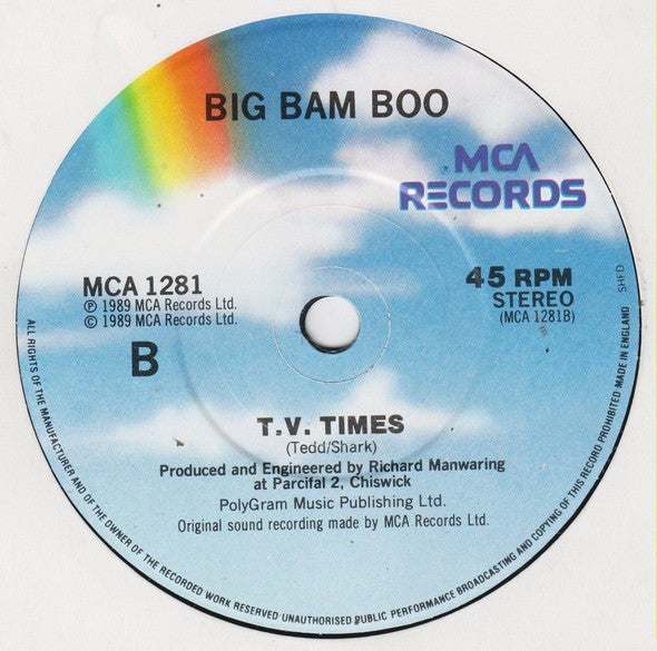 Big Bam Boo - Shooting From My Heart - Used Vinyl Record 7" image 4