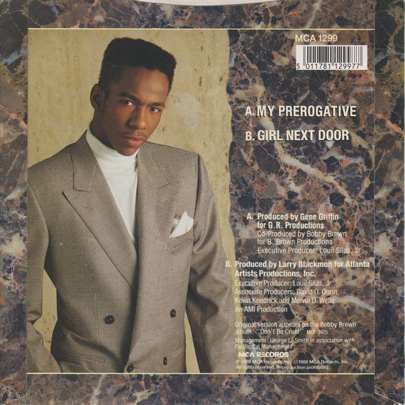Bobby Brown - My Prerogative - Used Vinyl Record 7" image 2