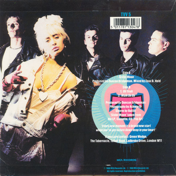 Transvision Vamp - Sister Moon - Used Vinyl Record 7" image 2