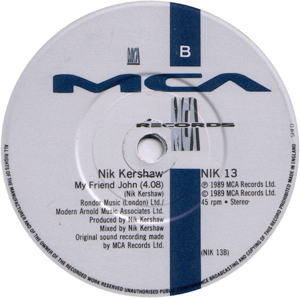 Nik Kershaw - Elisabeth's Eyes - Used Vinyl Record 7" image 4