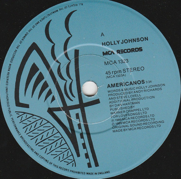 Holly Johnson - Americanos - Used Vinyl Record 7" image 7