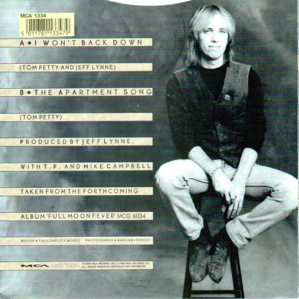 Tom Petty - I Won't Back Down - Used Vinyl Record 7" image 2