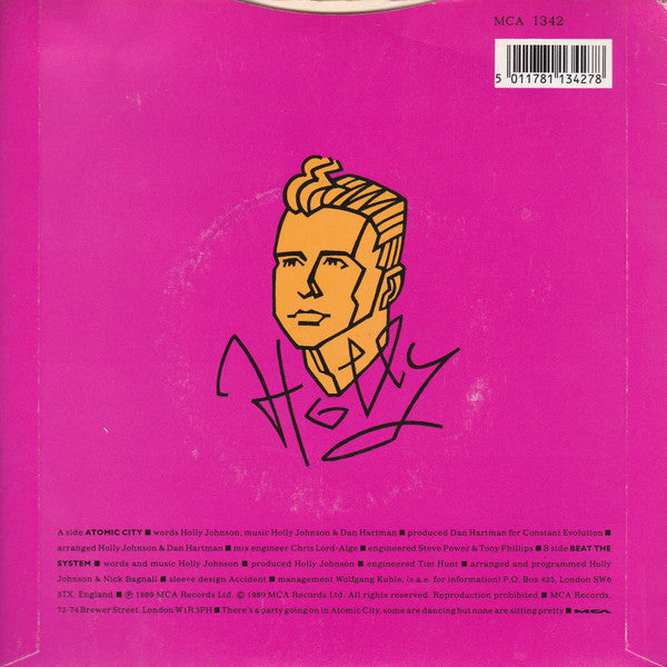 Holly Johnson - Atomic City - Used Vinyl Record 7" image 6