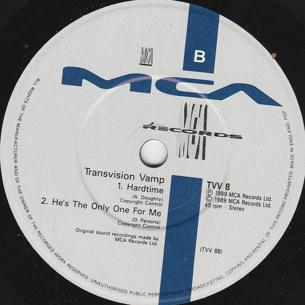 Transvision Vamp - Landslide Of Love - Used Vinyl Record 7" image 4