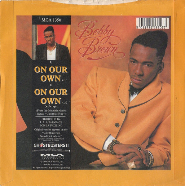 Bobby Brown - On Our Own - Used Vinyl Record 7" image 2