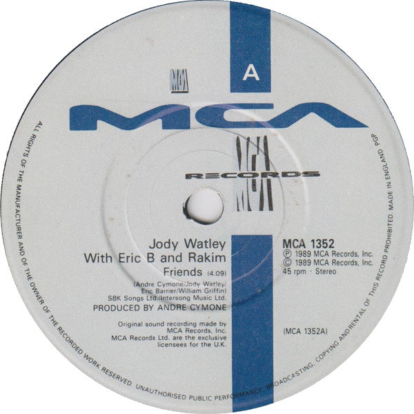 Jody Watley - Friends - Used Vinyl Record 7" image 2