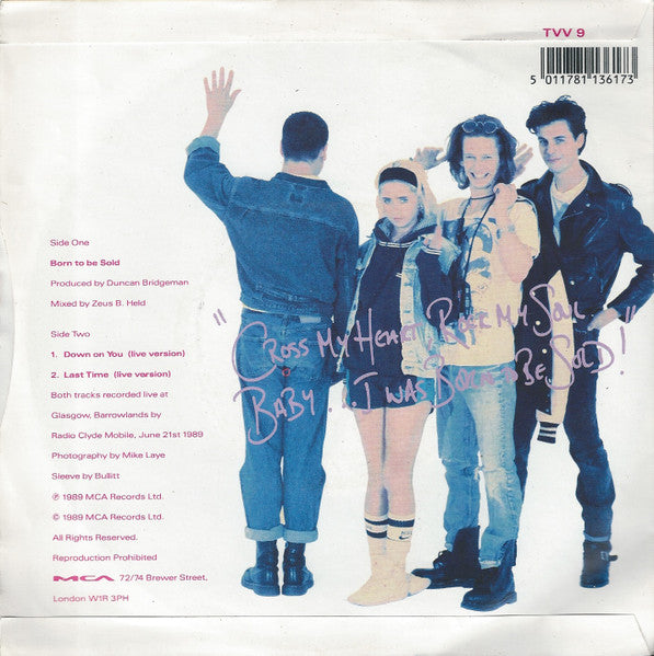 Transvision Vamp - Born To Be Sold - Used Vinyl Record 7" image 2