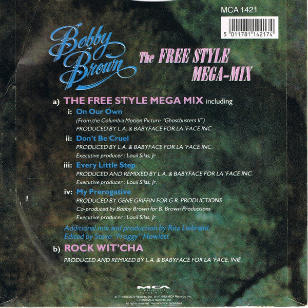Bobby Brown - Free Style Mega-Mix - Used Vinyl Record 7" image 2