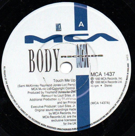 Body - Touch Me Up - Used Vinyl Record 7" image 2