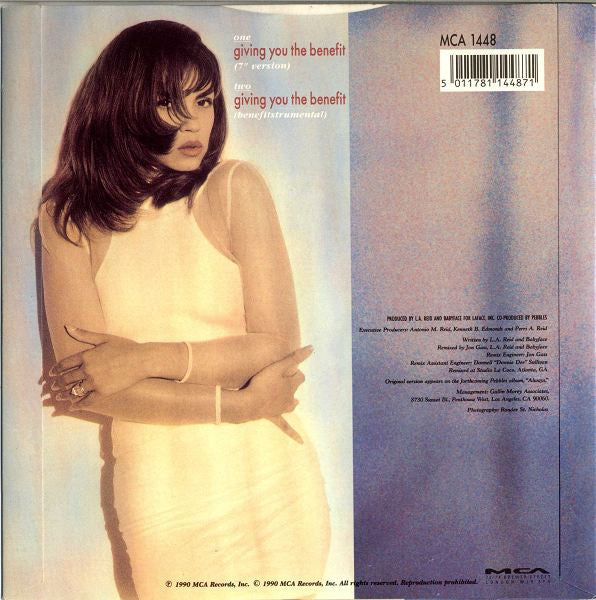 Pebbles - Giving You The Benefit - Used Vinyl Record 7" image 2