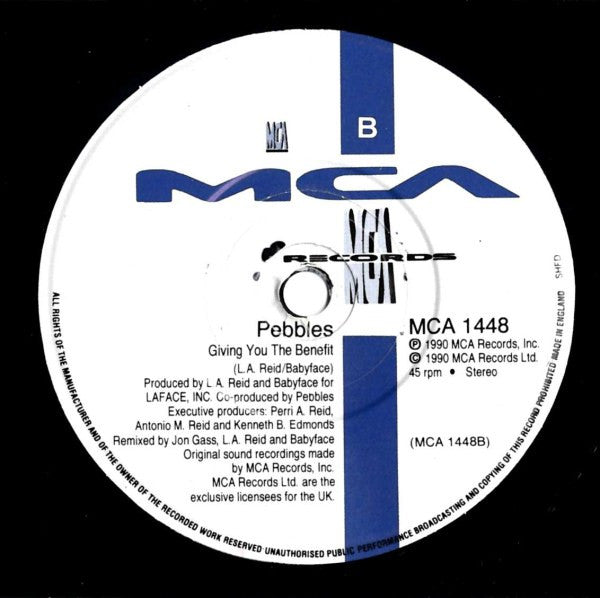 Pebbles - Giving You The Benefit - Used Vinyl Record 7" image 4