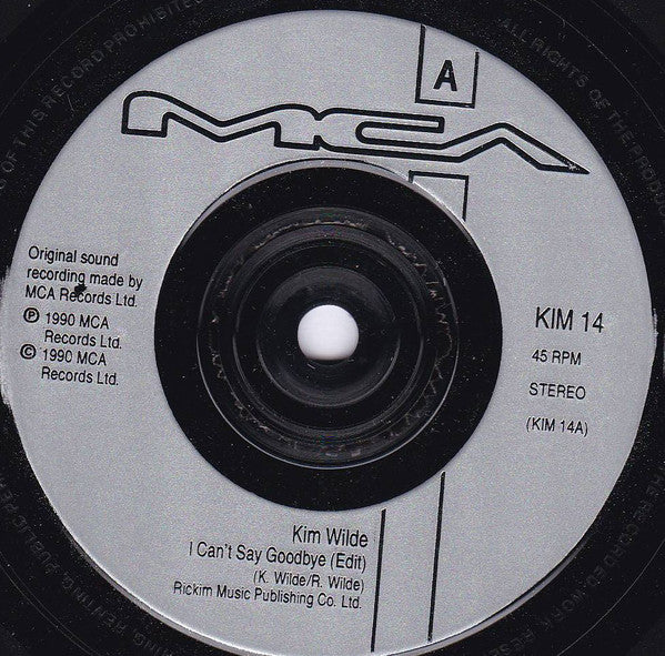 Kim Wilde - I Can't Say Goodbye - Used Vinyl Record 7" image 2