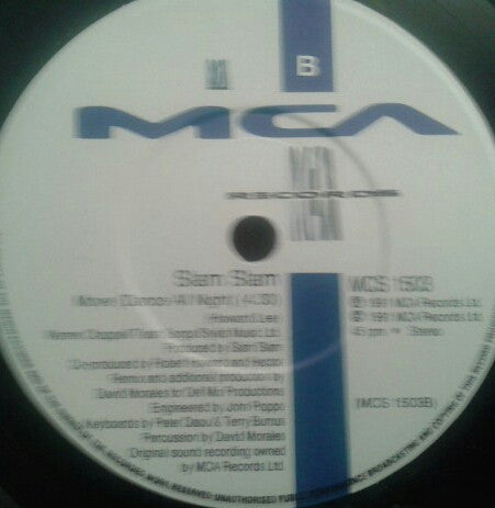 Slam Slam - Move! - Used Vinyl Record 7" image 3