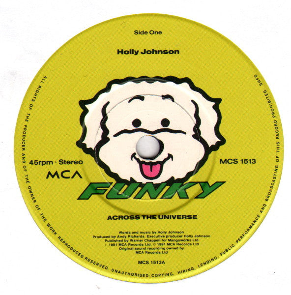 Holly Johnson - Across The Universe - Used Vinyl Record 7" image 4