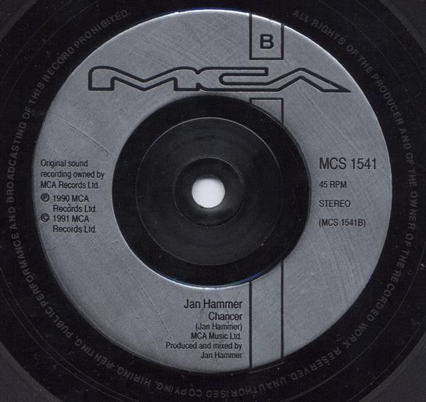 Jan Hammer - Crockett's Theme / Chancer - Used Vinyl Record 7" image 4