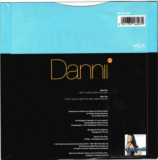 Dannii Minogue - I Don't Wanna Take This Pain - Used Vinyl Record 7" image 2