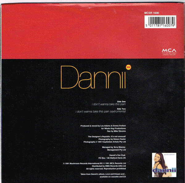 Dannii Minogue - I Don't Wanna Take This Pain - Used Vinyl Record 7" image 3