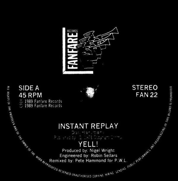 Yell! - Instant Replay - Used Vinyl Record 7" image 3
