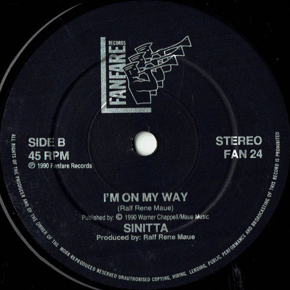 Sinitta - Hitchin' A Ride - Used Vinyl Record 7" image 4