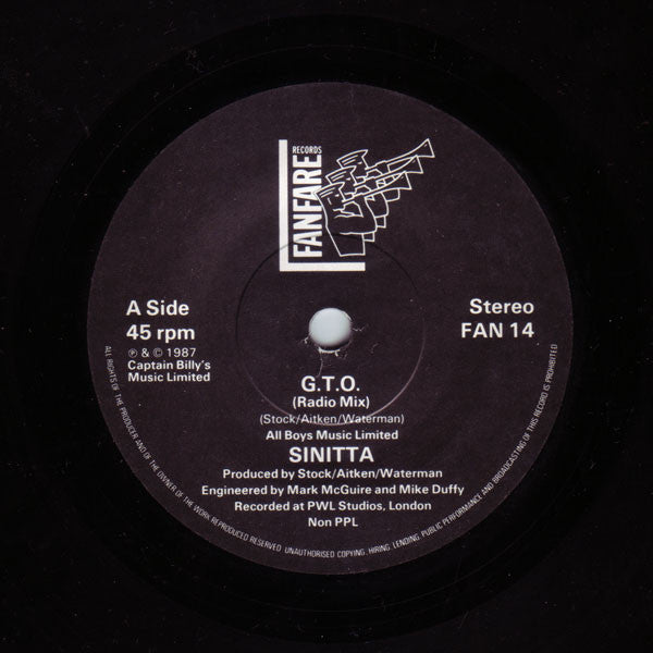 Sinitta - GTO - Used Vinyl Record 7" image 7