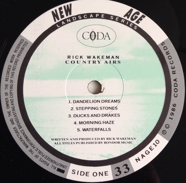 Rick Wakeman - Country Airs (Piano Solos) - Used Vinyl Record image 3