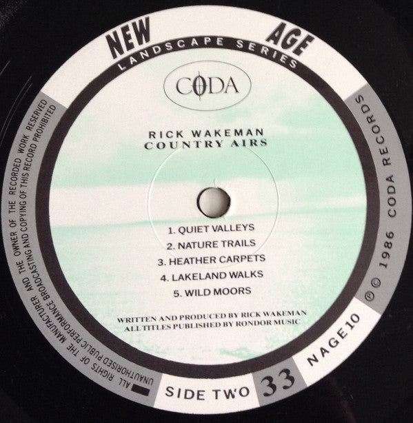 Rick Wakeman - Country Airs (Piano Solos) - Used Vinyl Record image 4