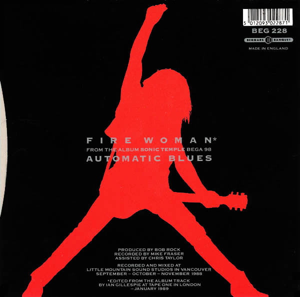 Cult - Fire Woman - Used Vinyl Record 7" image 2