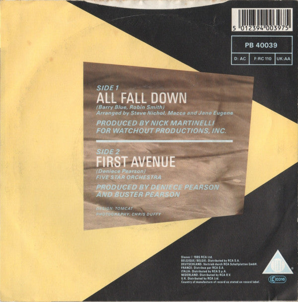 Five Star - All Fall Down - Used Vinyl Record 7" image 2