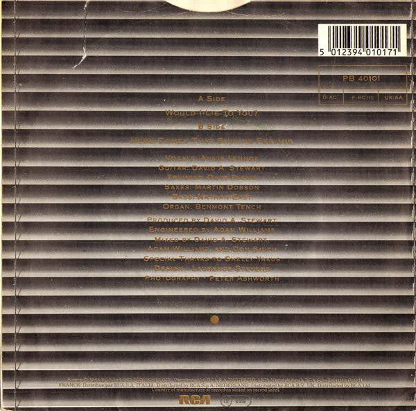 Eurythmics - Would I Lie To You? - Used Vinyl Record 7" image 2