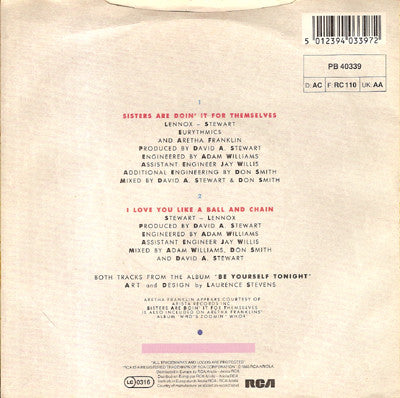 Eurythmics - Sisters Are Doin' It For Themselves - Used Vinyl Record image 2