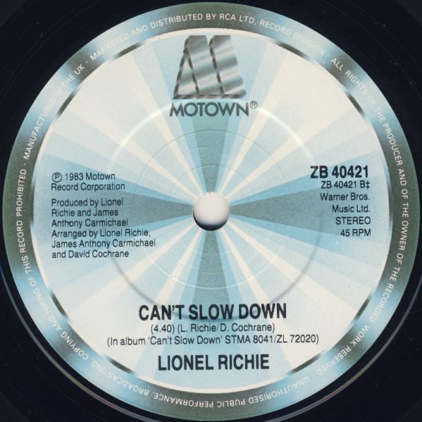 Lionel Richie - Say You, Say Me - Used Vinyl Record 7" image 4