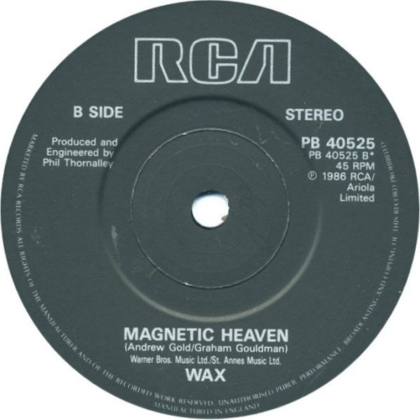 Wax - Shadows Of Love - Used Vinyl Record 7" image 8
