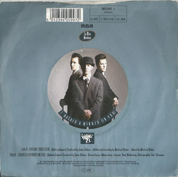 Blow Monkeys - Digging Your Scene - Used Vinyl Record 7" image 2