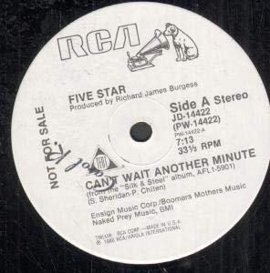 Five Star - Can't Wait Another Minute - Used Vinyl Record 12" image 3