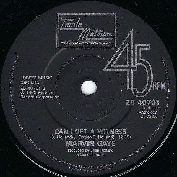 Marvin Gaye - I Heard It Through The Grapevine - Used Vinyl Record 7" image 4