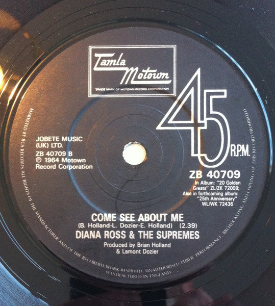 Supremes - You Keep Me Hangin' On - Used Vinyl Record 7" image 4