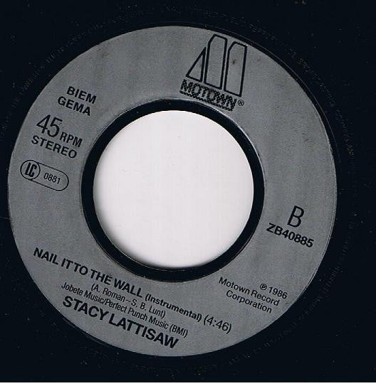 Stacy Lattisaw - Nail It To The Wall - Used Vinyl Record 7" image 4