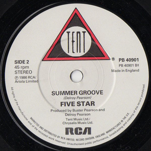 Five Star - Rain Or Shine - Used Vinyl Record 7" image 4