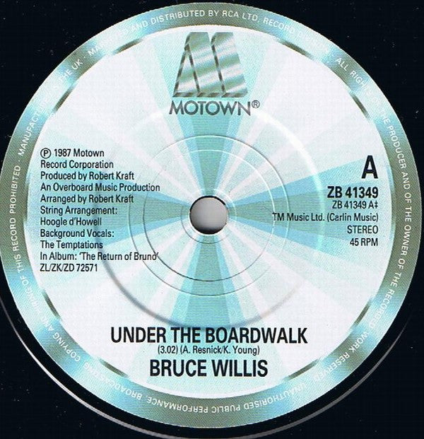 Bruce Willis - Under The Boardwalk - Used Vinyl Record 7" image 3