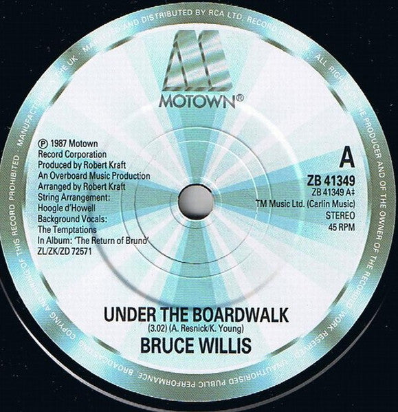 Bruce Willis - Under The Boardwalk - Used Vinyl Record 7" image 7