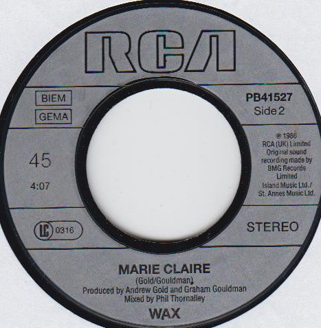 Wax - American English - Used Vinyl Record 7" image 4