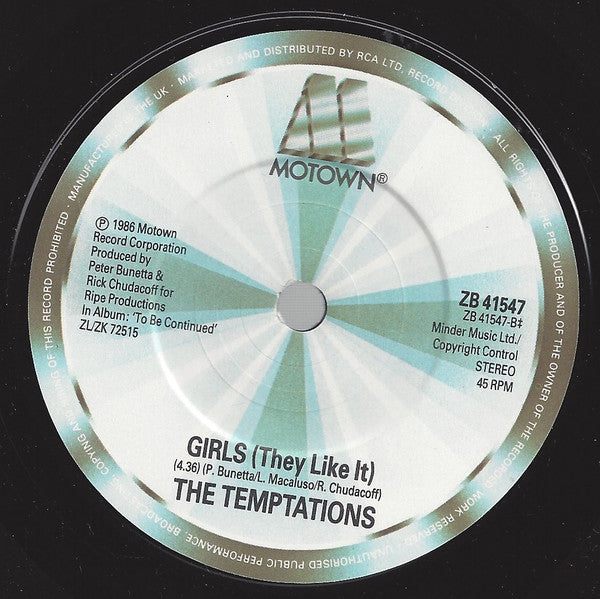 Temptations - I Wonder Who She's Seeing Now - Used Vinyl Record 7" image 4