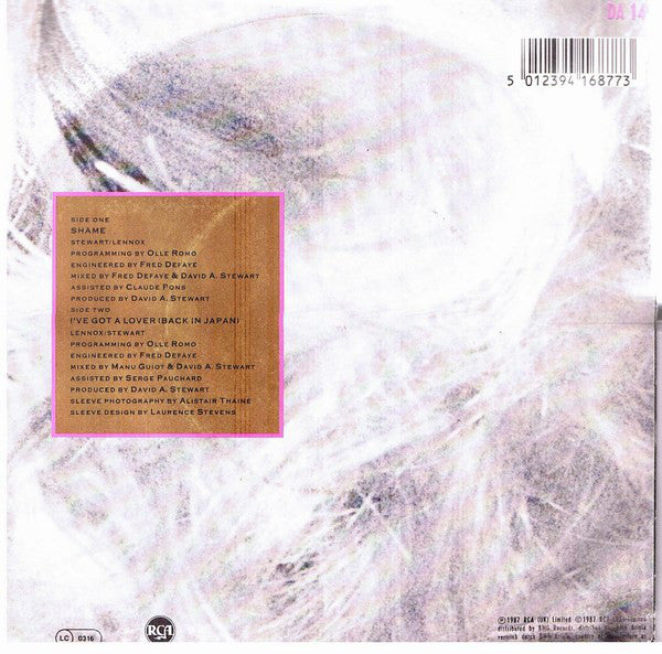 Eurythmics - Shame - Used Vinyl Record 7" image 6