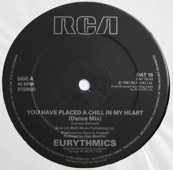 Eurythmics - You Have Placed A Chill In My Heart - Used Vinyl Record 12 image 3