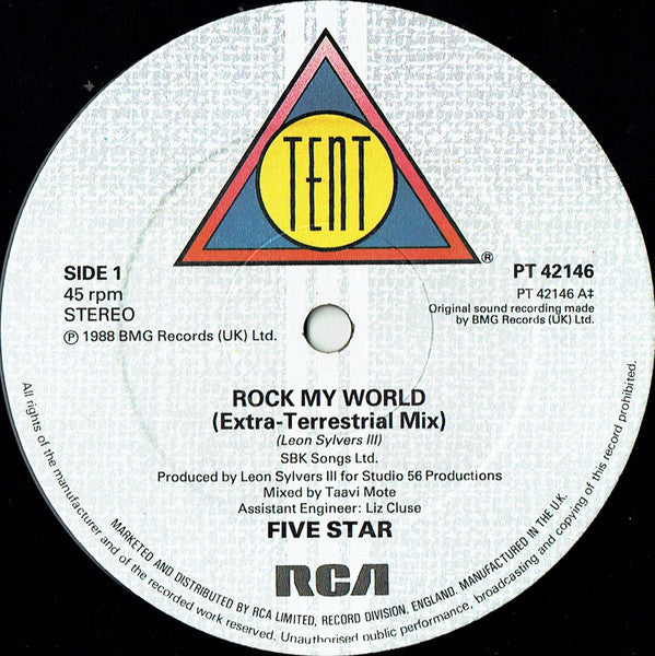 Five Star - Rock My World - Used Vinyl Record 12" image 3