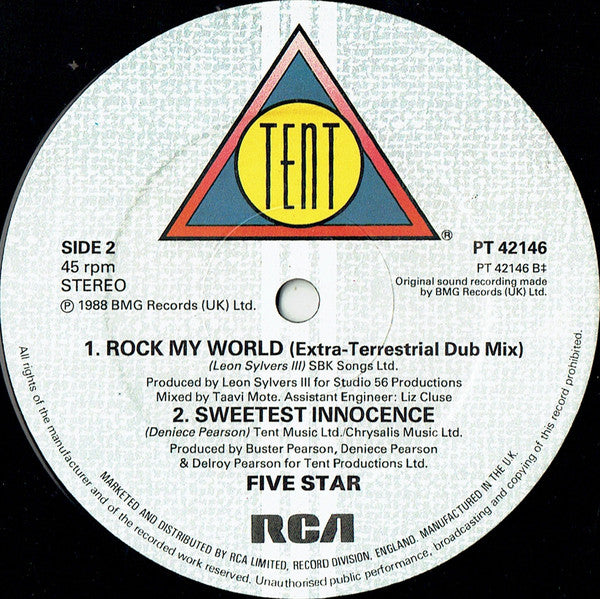Five Star - Rock My World - Used Vinyl Record 12" image 4